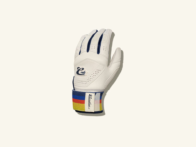 COMBAT MFG Coastal Collective Long Strap Batting Gloves, Cream, Adult XS