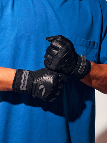 COMBAT MFG Long Strap Batting Gloves, Shadowcast, Adult XS