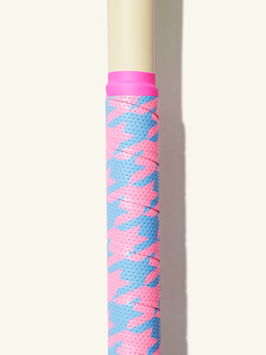 COMBAT MFG Country Club Ultra-Perforated Bat Grip, 1.2mm, Pink/Blue Houndstooth