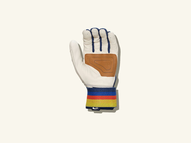 COMBAT MFG Coastal Collective Long Strap Batting Gloves, Cream, Adult XS