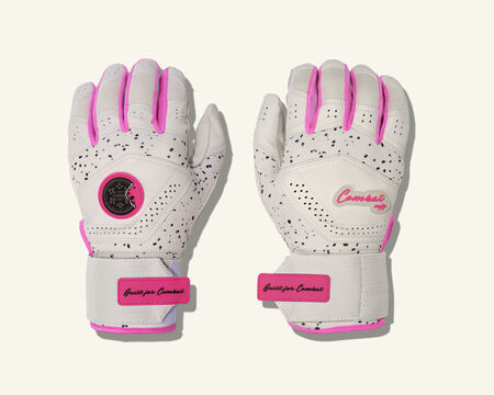 COMBAT MFG Cookie Jar Long Strap Batting Gloves, White