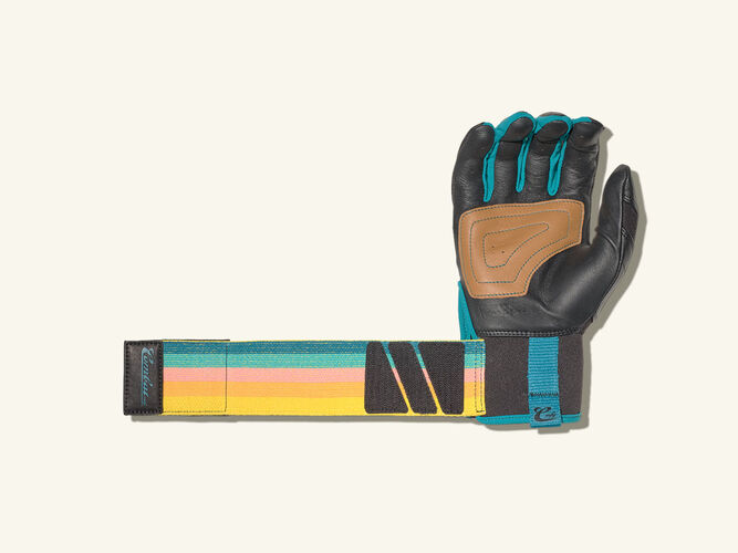 COMBAT MFG Coastal Collective Long Strap Batting Gloves, Black, Adult XS