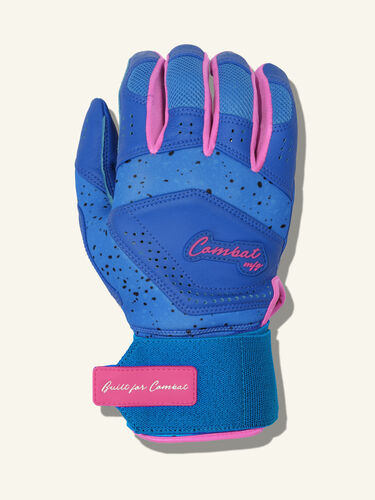 COMBAT MFG Cookie Jar Long Strap Batting Gloves, Royal, Adult X-Small