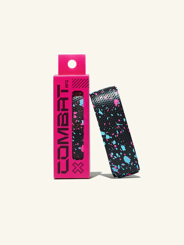 COMBAT MFG Country Club Ultra-Perforated Bat Grip, 1.2mm, Black/Pink Splatter