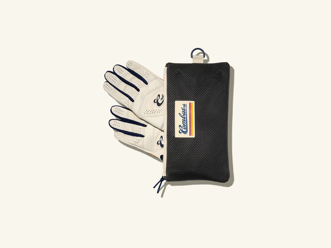 COMBAT MFG Coastal Collective Long Strap Batting Gloves, Cream, Adult XS