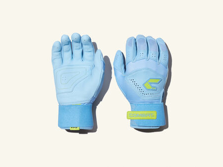 COMBAT MFG Long Strap Batting Gloves, Blue Horizon