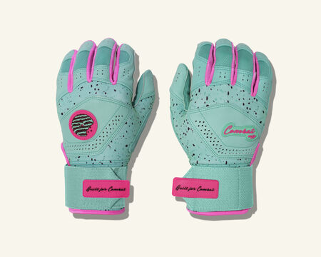 COMBAT MFG Cookie Jar Long Strap Batting Gloves, Mint