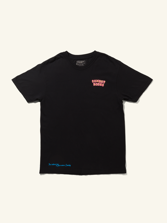 Combat MFG Neon Bull Outline Tee, Black