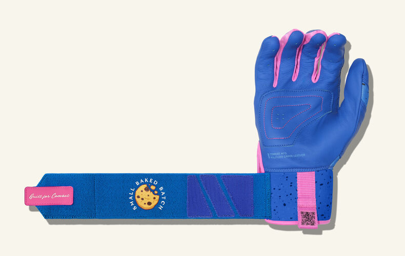 COMBAT MFG Cookie Jar Long Strap Batting Gloves, Royal, Adult X-Small