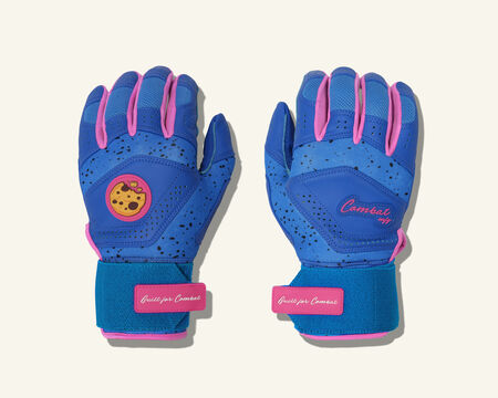 COMBAT MFG Cookie Jar Long Strap Batting Gloves, Royal