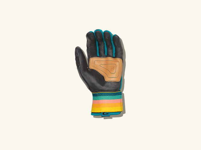 COMBAT MFG Coastal Collective Long Strap Batting Gloves, Black, Adult XS